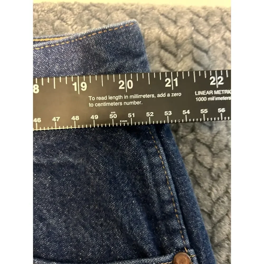 Wrangler Cowboy Cut Jeans Men's 42x34 Blue Denim Relaxed Fit Straight Streetwear
